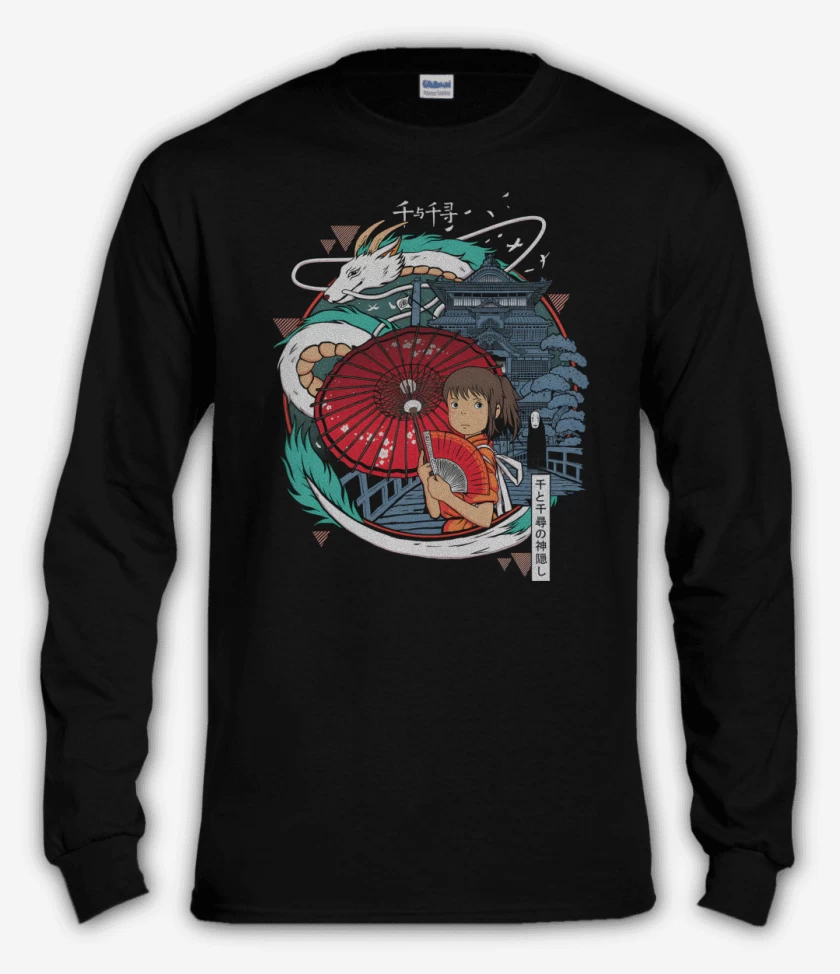 Polera manga larga Negro de Espíritu Viajero