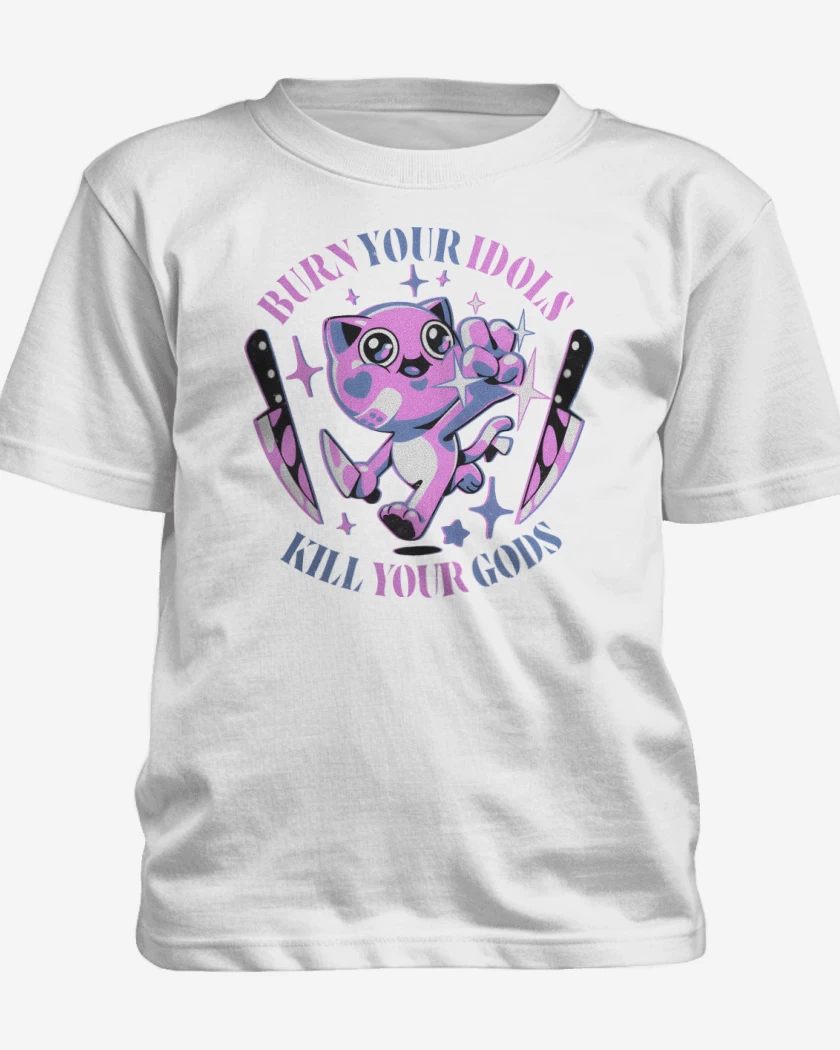 Polera de niño Blanco de Quema tus Ídolos