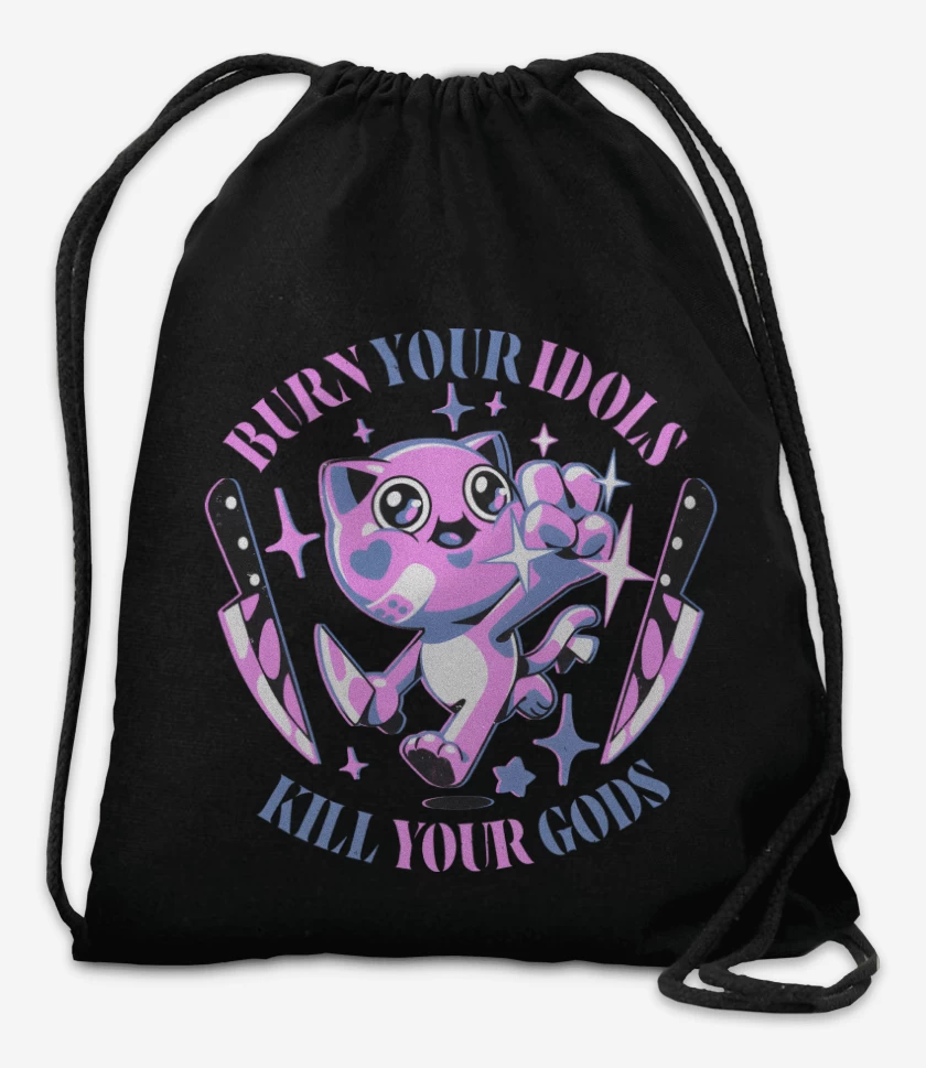 Mochila Negro de Quema tus Ídolos