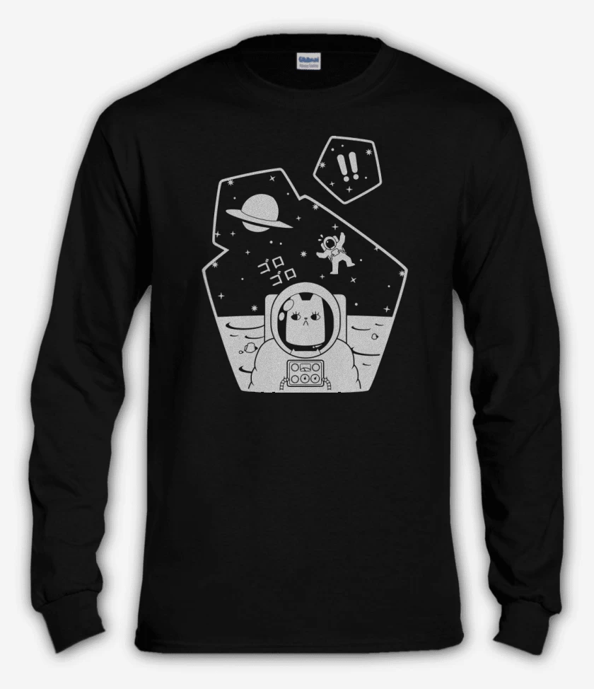 Polera manga larga Negro de Cat cat cat