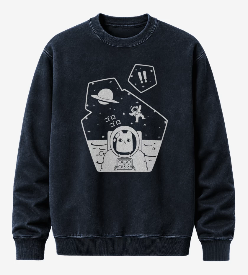 Poleron Polo Acid Wash Azul Marino de Cat cat cat