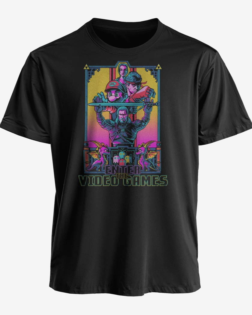Polera premium Negro de Enter The Video Games