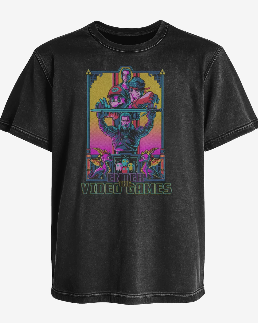 Polera desgastada Enter The Video Games