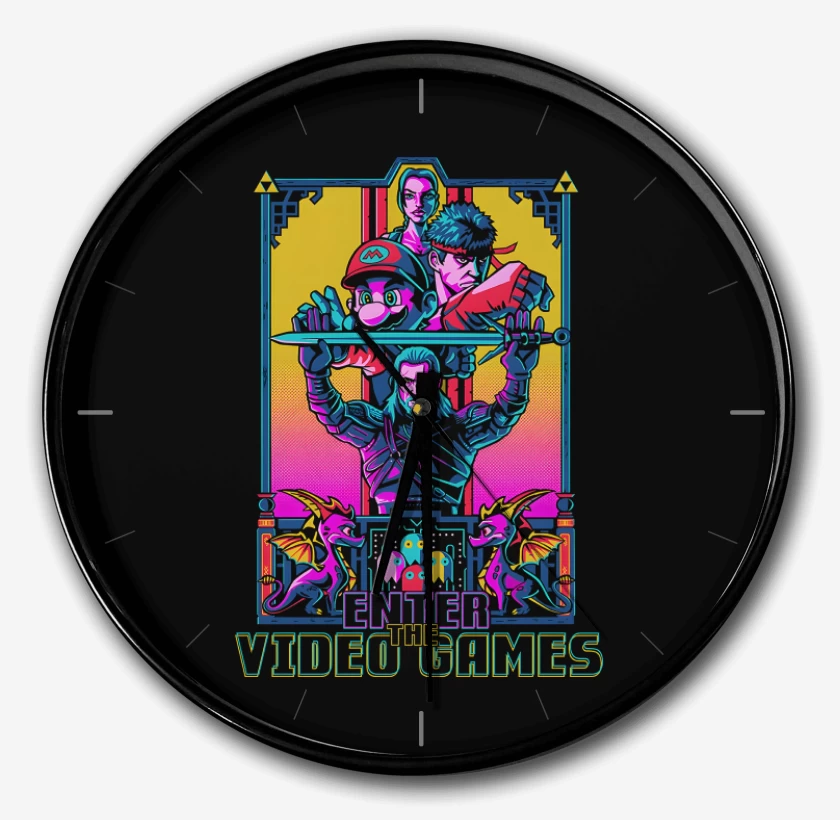 Reloj Negro de Enter The Video Games