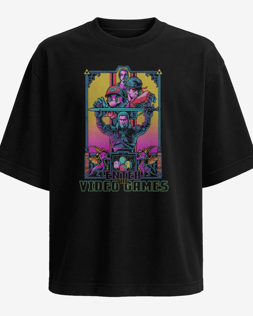 Polera Oversize Enter The Video Games