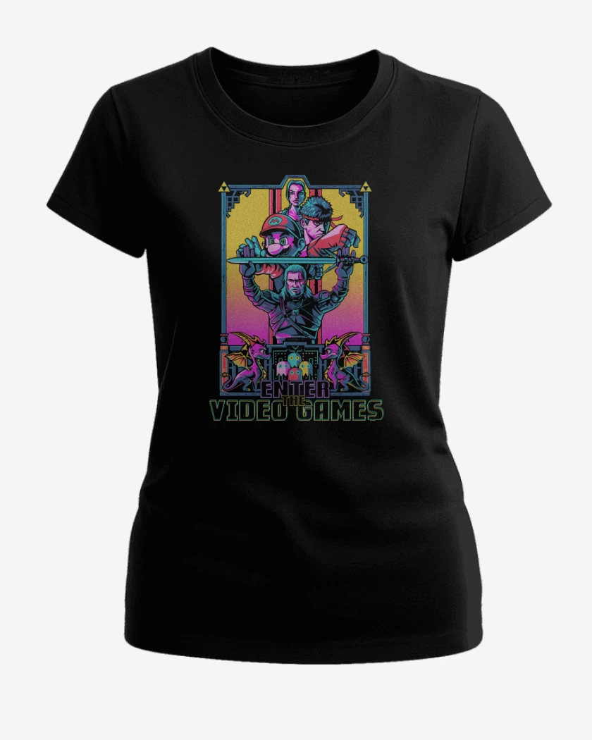 Polera de Mujer Negro de Enter The Video Games