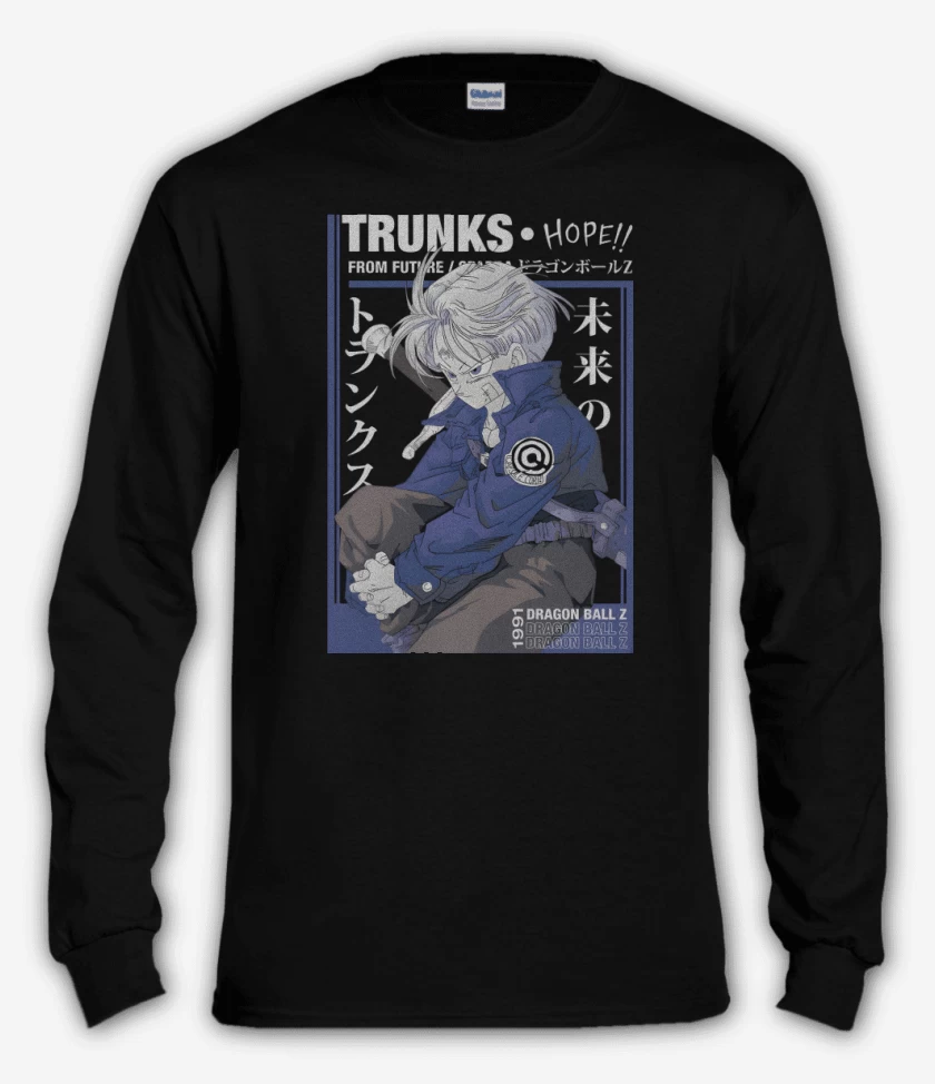 Polera manga larga Negro de Trunks del Futuro