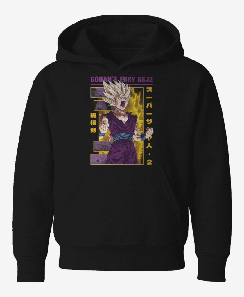 Poleron de niño Negro de Furia de Gohan