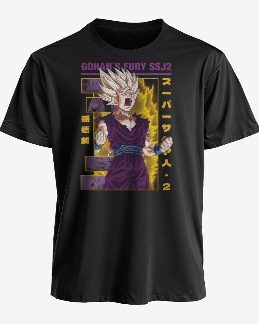 Polera premium Negro de Furia de Gohan