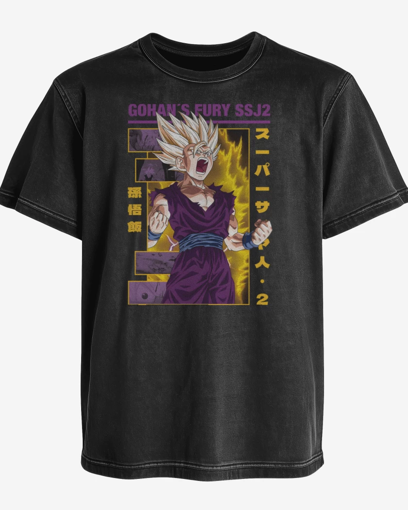 Polera desgastada Furia de Gohan