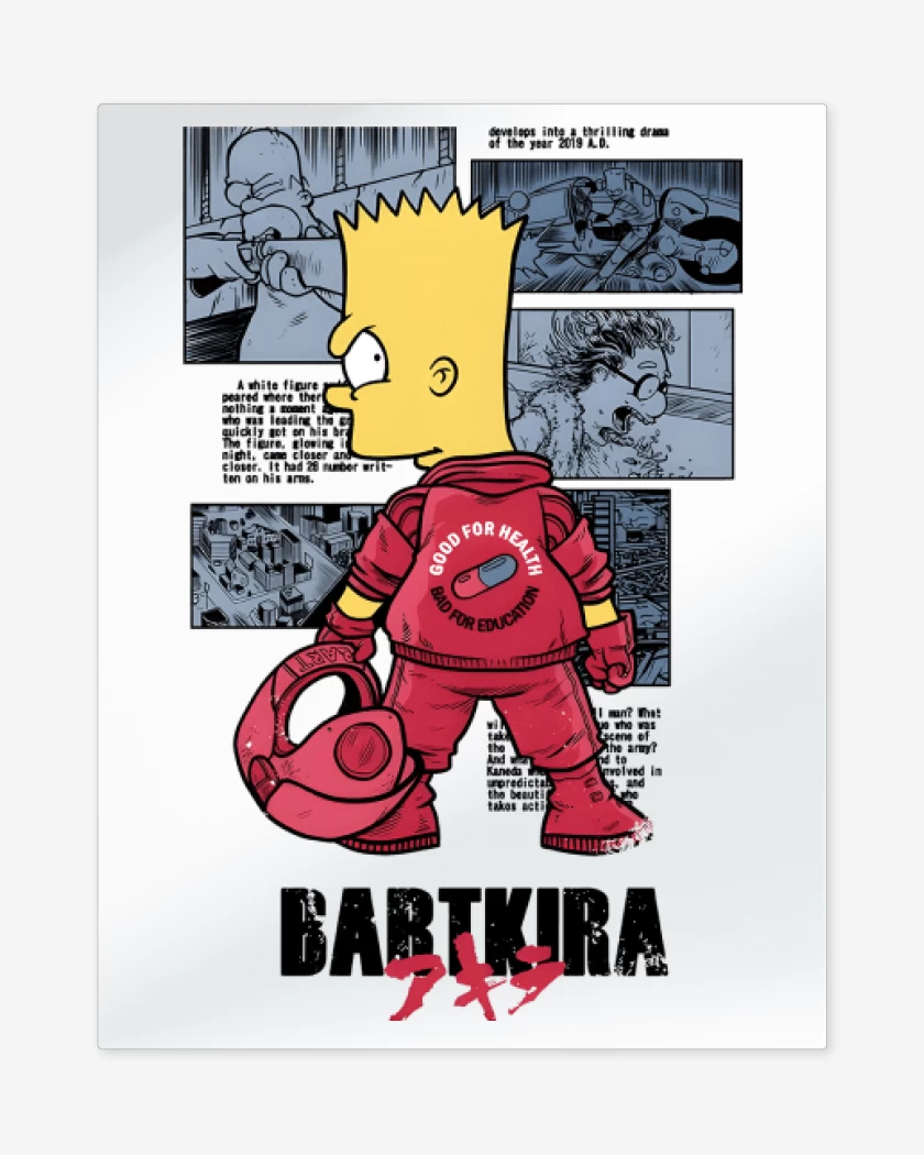 Print metalico Blanco de Bartkira