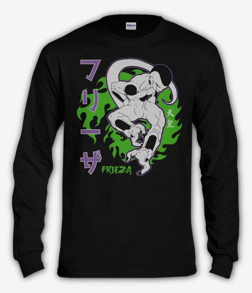 Polera manga larga Negro de Frieza Over Power