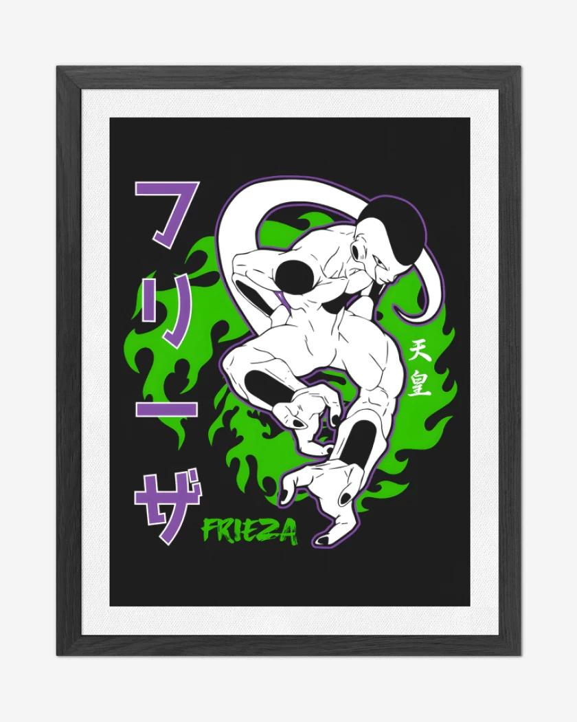 Cuadro decorativo Negro de Frieza Over Power