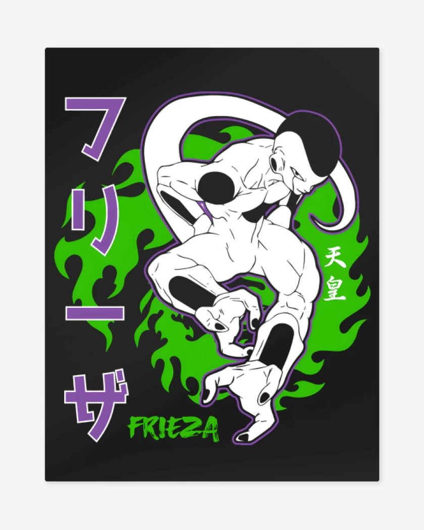 Print metalico Negro de Frieza Over Power