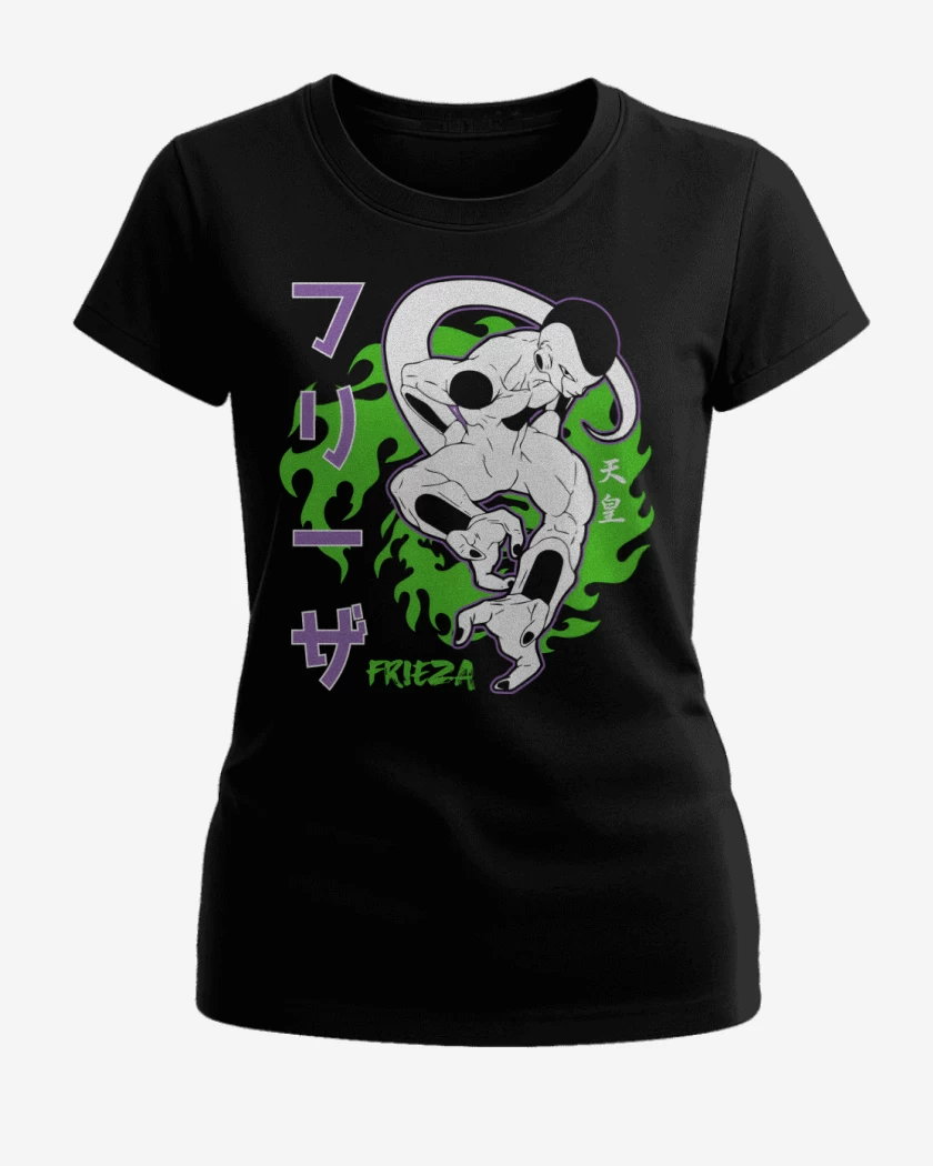 Polera de Mujer Negro de Frieza Over Power