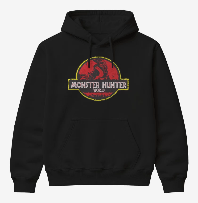 Poleron Canguro básico Negro de Monster Hunter World