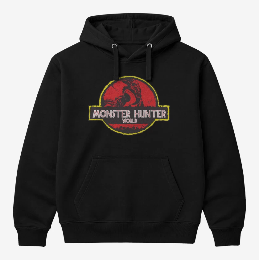 Polerón Canguro Negro de Monster Hunter World