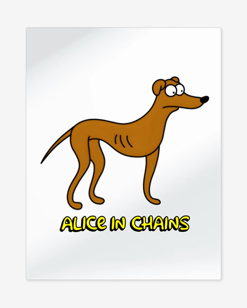 Print metalico Blanco de Ayudante de Santa in Chains