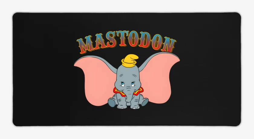 Mouse pad Gamer Negro de Mastodon