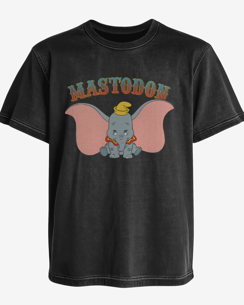 Polera desgastada Negro de Mastodon