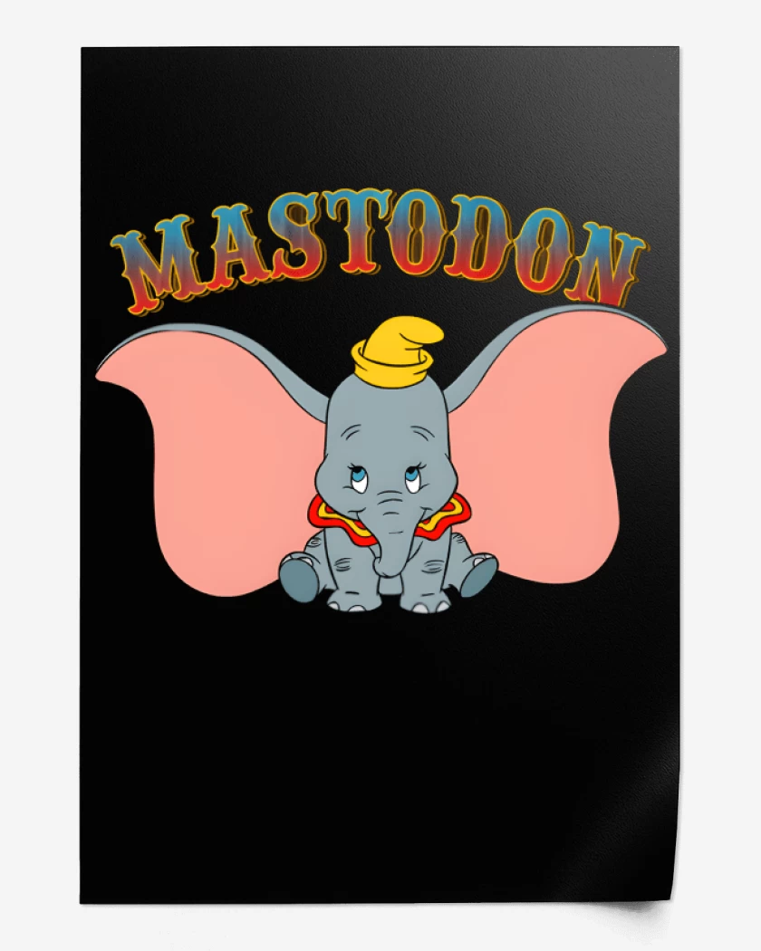 Print Negro de Mastodon