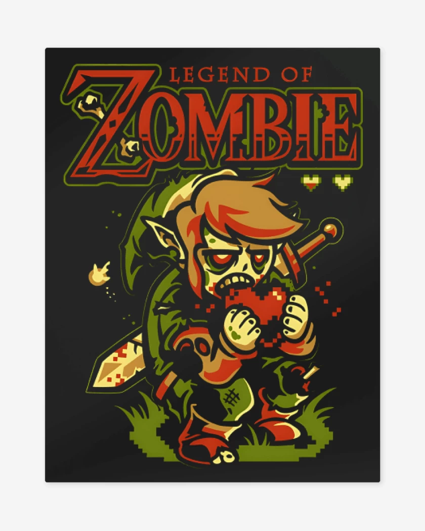 Print metalico Negro de The Legend of Zombie