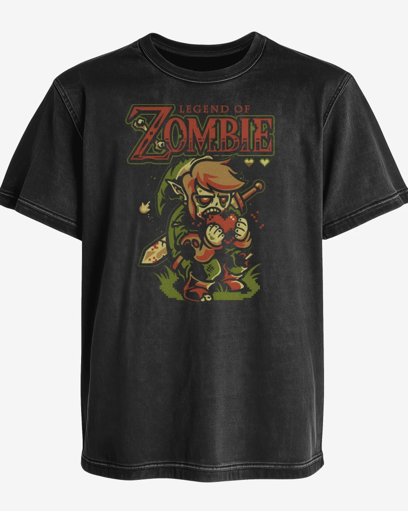 Polera desgastada Negro de The Legend of Zombie