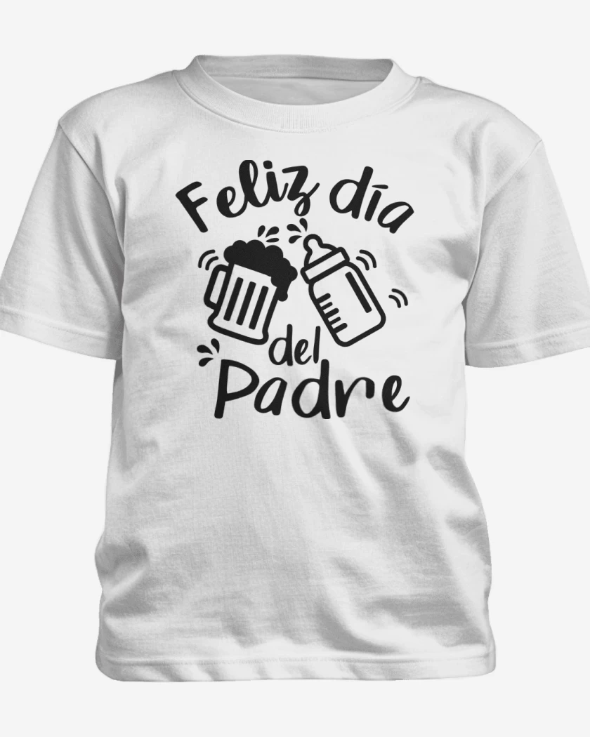 Polera de niño Blanco de Feliz Día del Padre