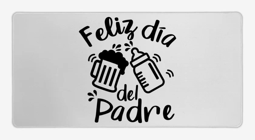 Mouse pad Gamer Blanco de Feliz Día del Padre