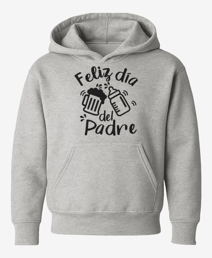 Poleron de niño Gris Melange de Feliz Día del Padre