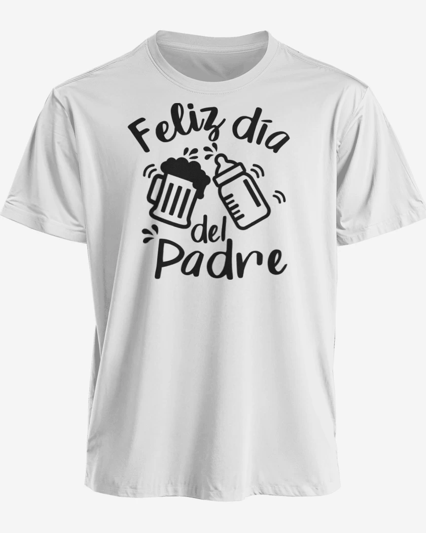 Polera premium Blanco de Feliz Día del Padre