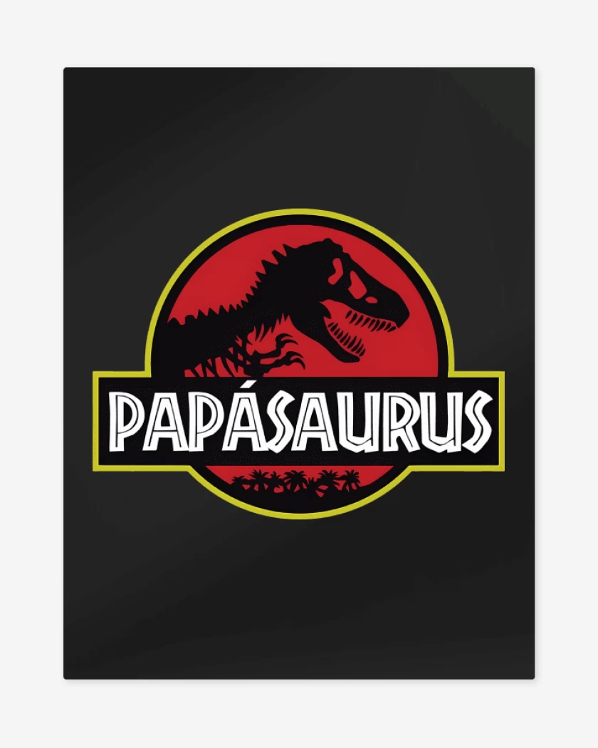 Print metalico Negro de Papásaurus