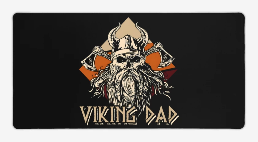 Mouse pad Gamer Negro de Papá Vikingo