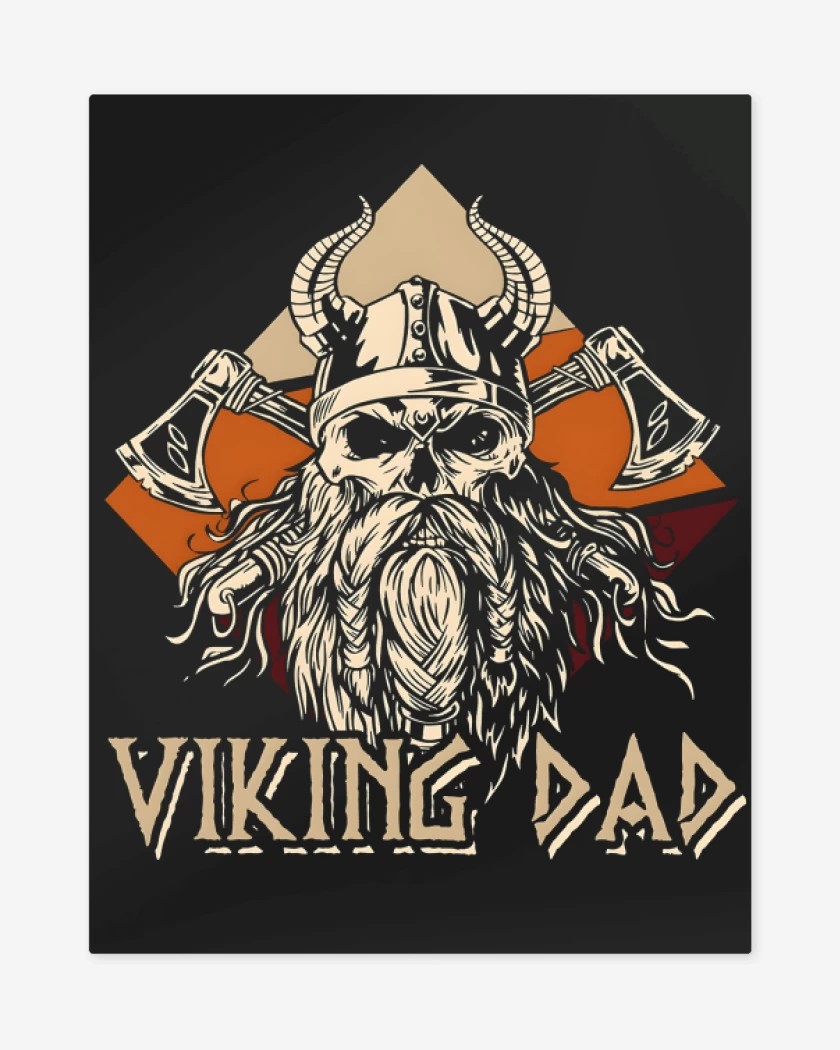 Print metalico Negro de Papá Vikingo