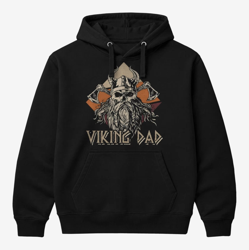 Polerón Canguro Negro de Papá Vikingo
