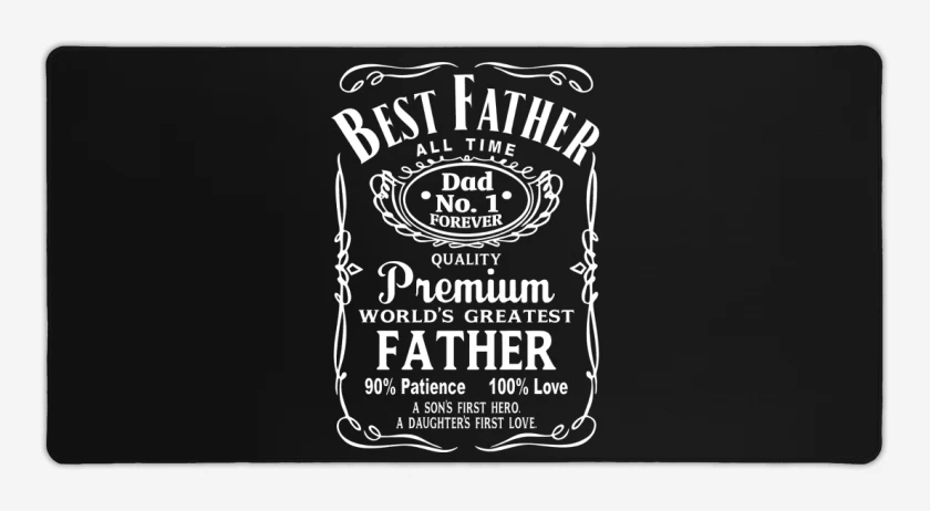 Mouse pad Gamer Negro de Best Father 