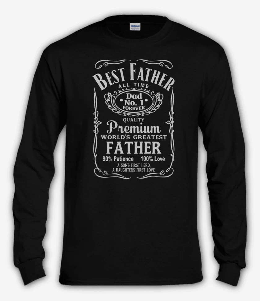 Polera manga larga Negro de Best Father 