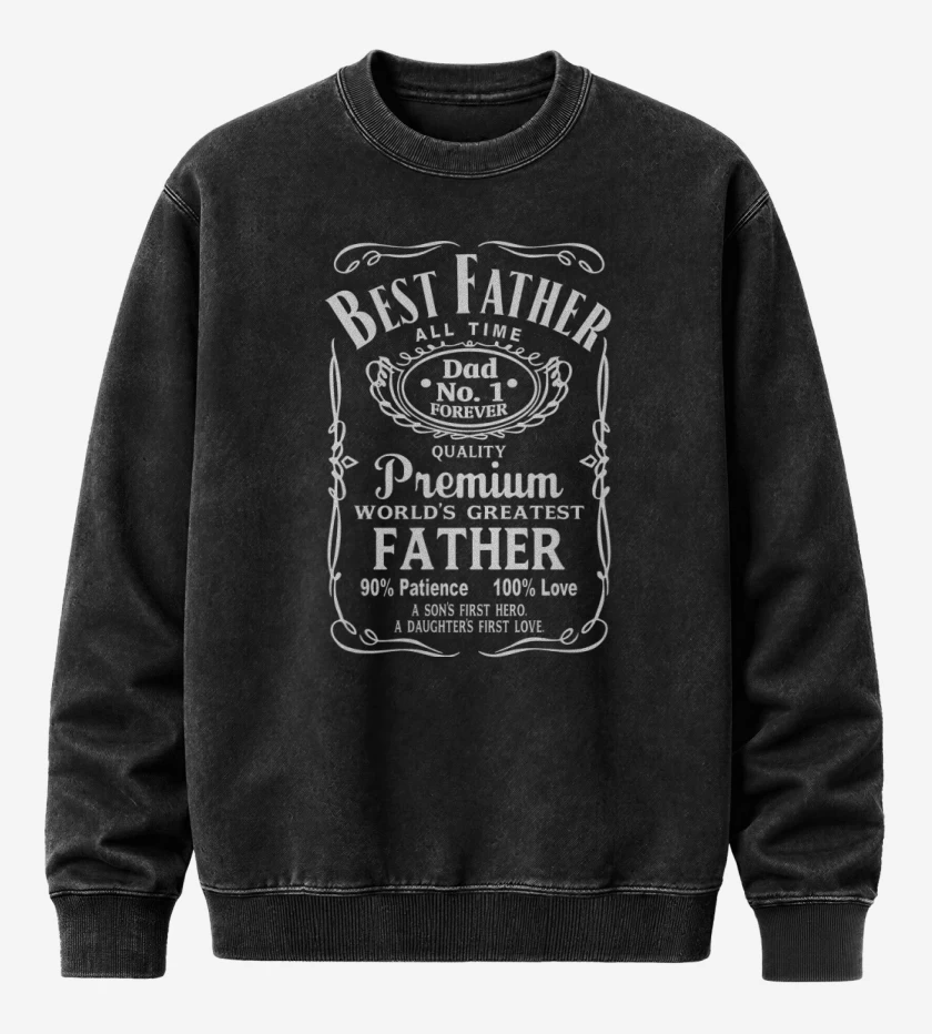 Poleron Polo Acid Wash Negro de Best Father 