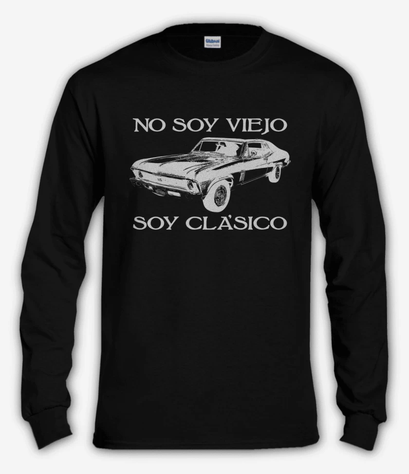 Polera manga larga Negro de No soy Viejo