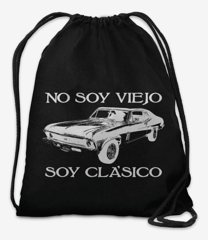 Mochila Negro de No soy Viejo