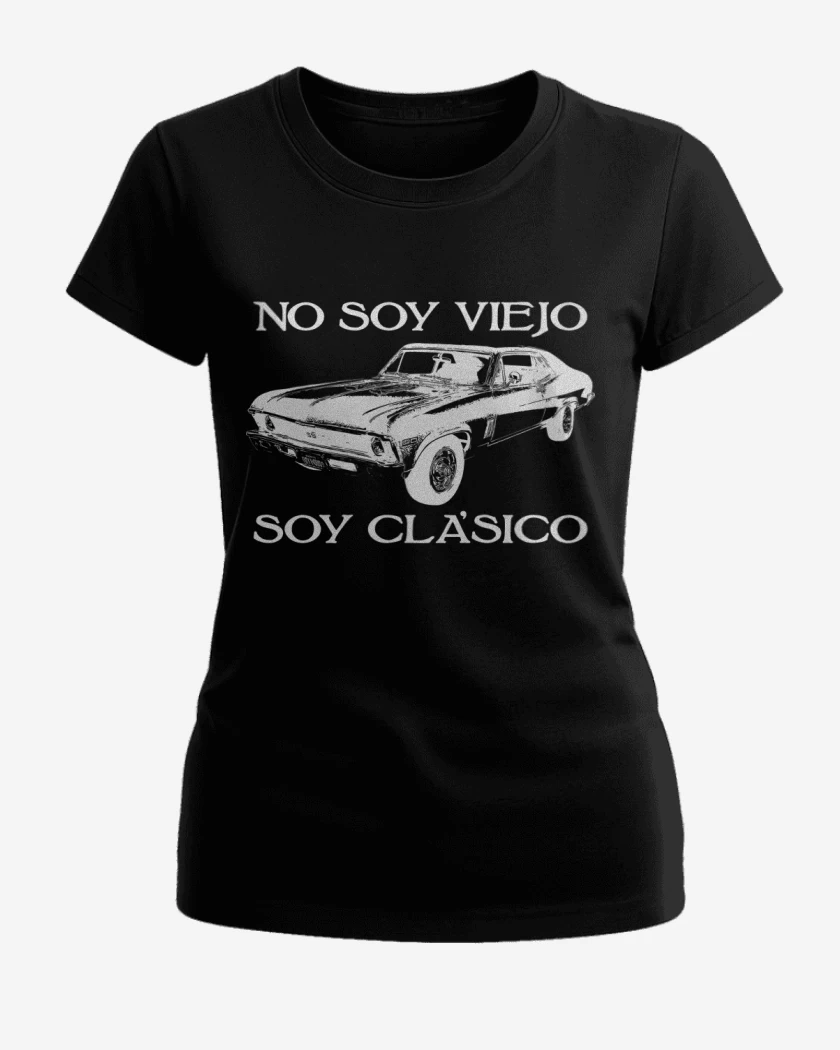 Polera de Mujer Negro de No soy Viejo