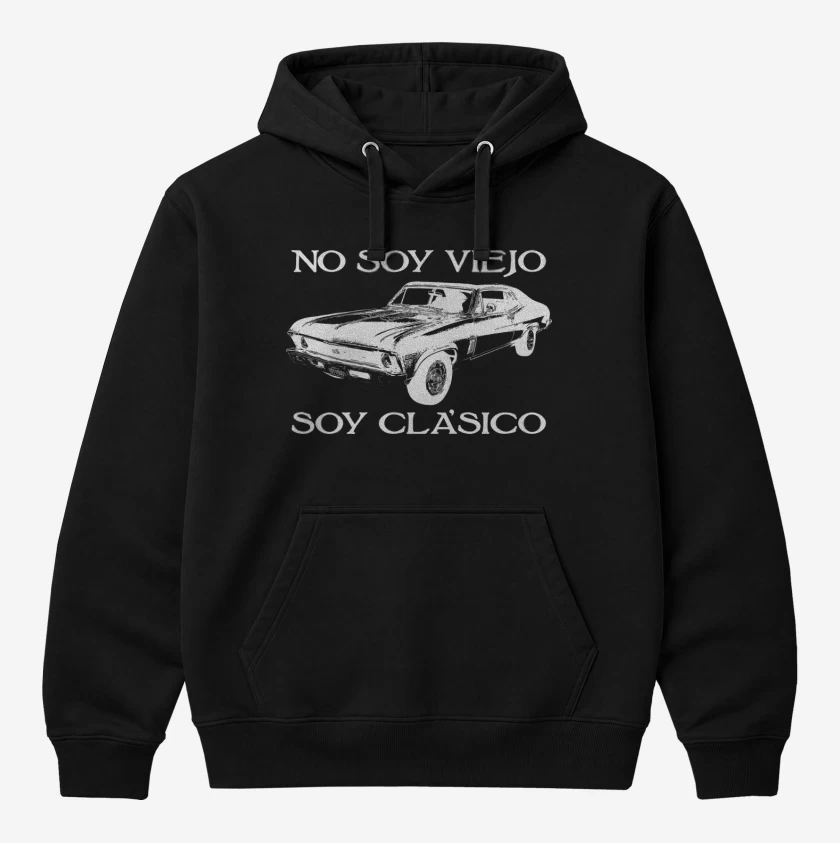 Polerón Canguro Negro de No soy Viejo