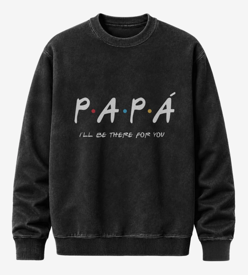 Poleron Polo Acid Wash Negro de Papá Ill be the for You