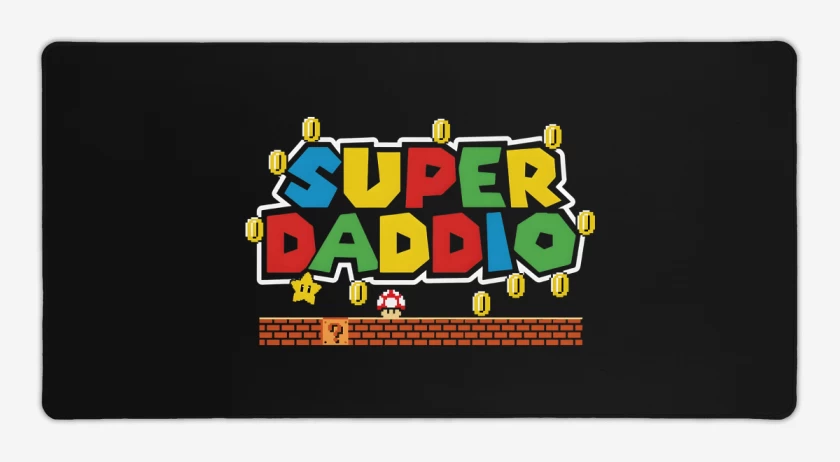 Mouse pad Gamer Negro de Super Daddio