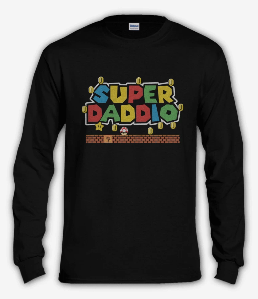 Polera manga larga Negro de Super Daddio