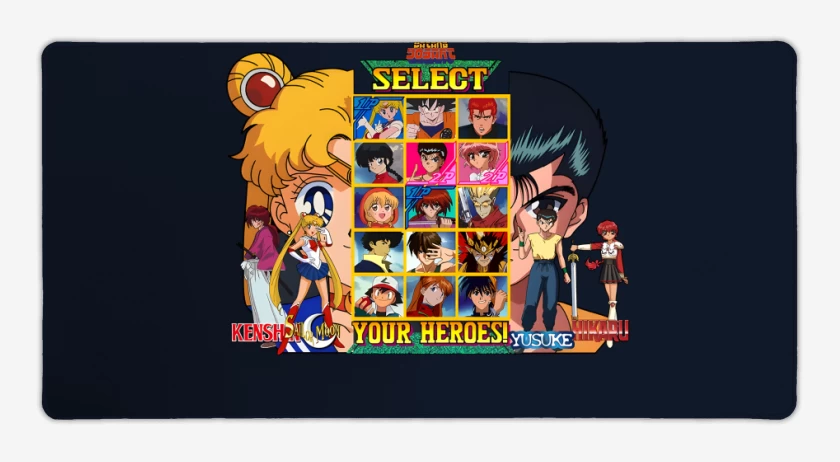 Mouse pad Gamer Anime Heroes