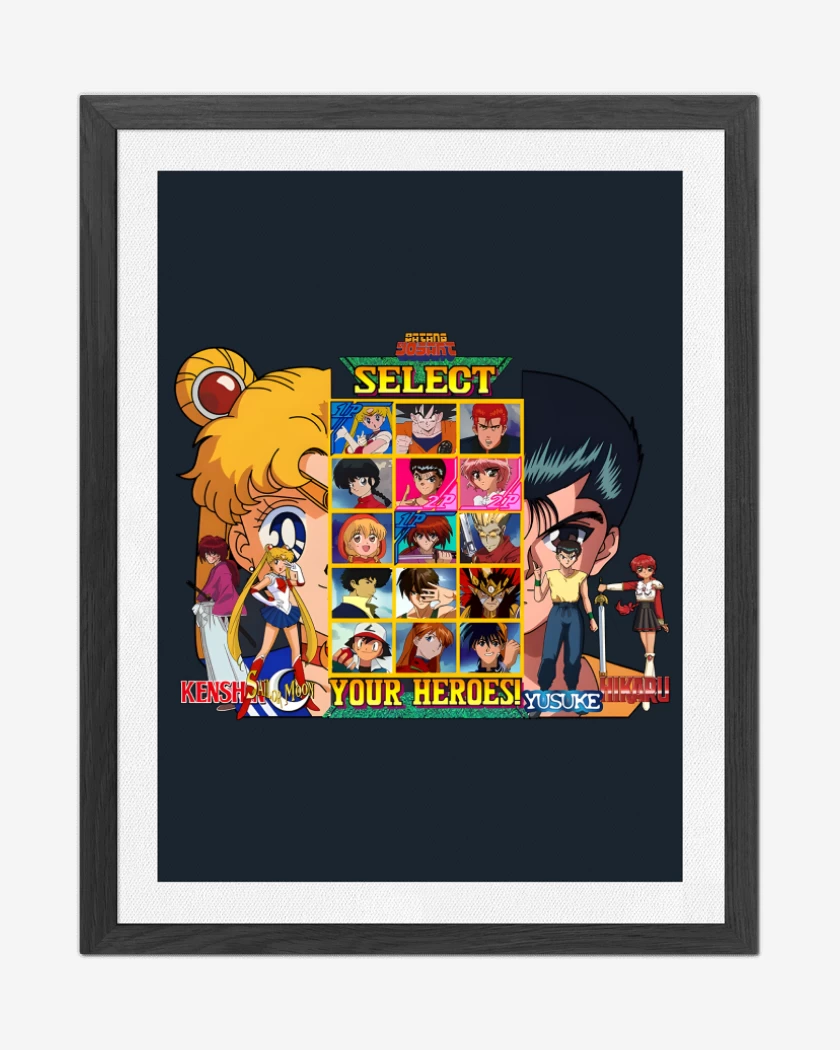 Cuadro decorativo Anime Heroes