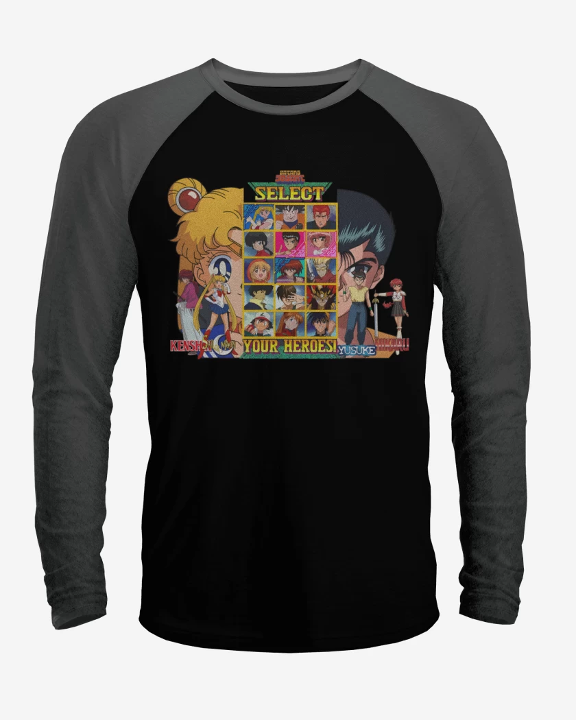 Polera Raglan Anime Heroes