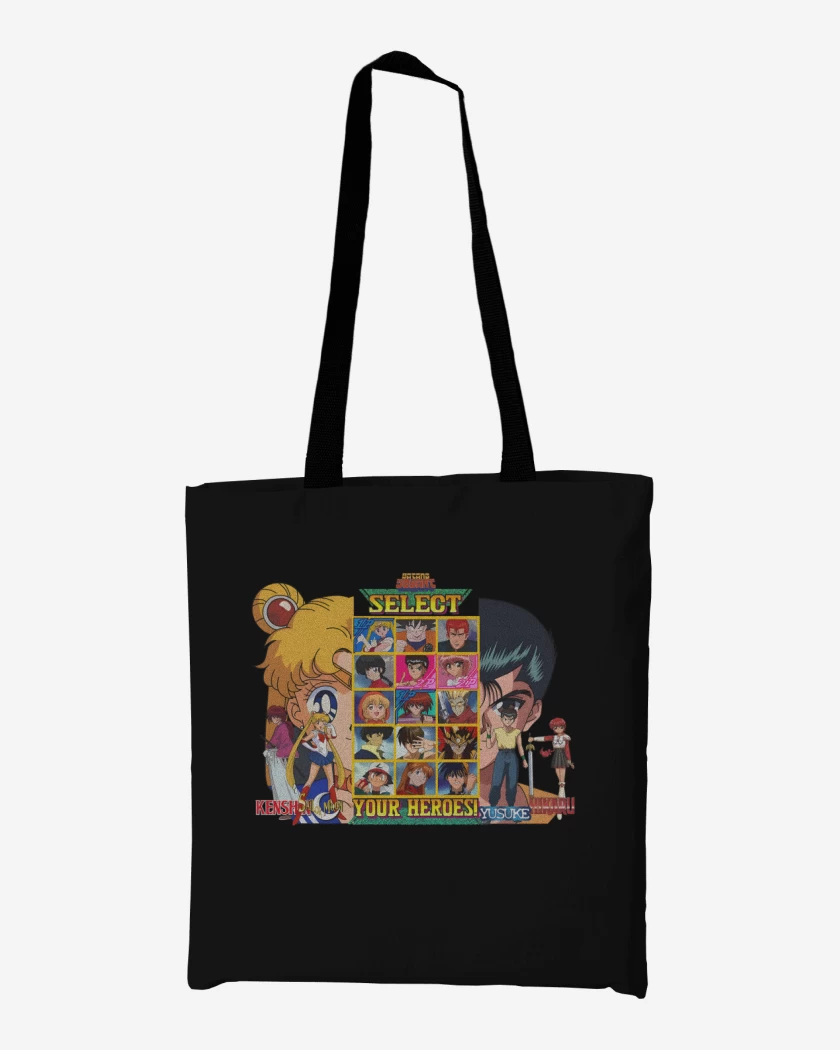 Totebag Negro de Anime Heroes