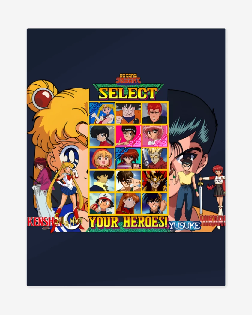 Print metalico Anime Heroes